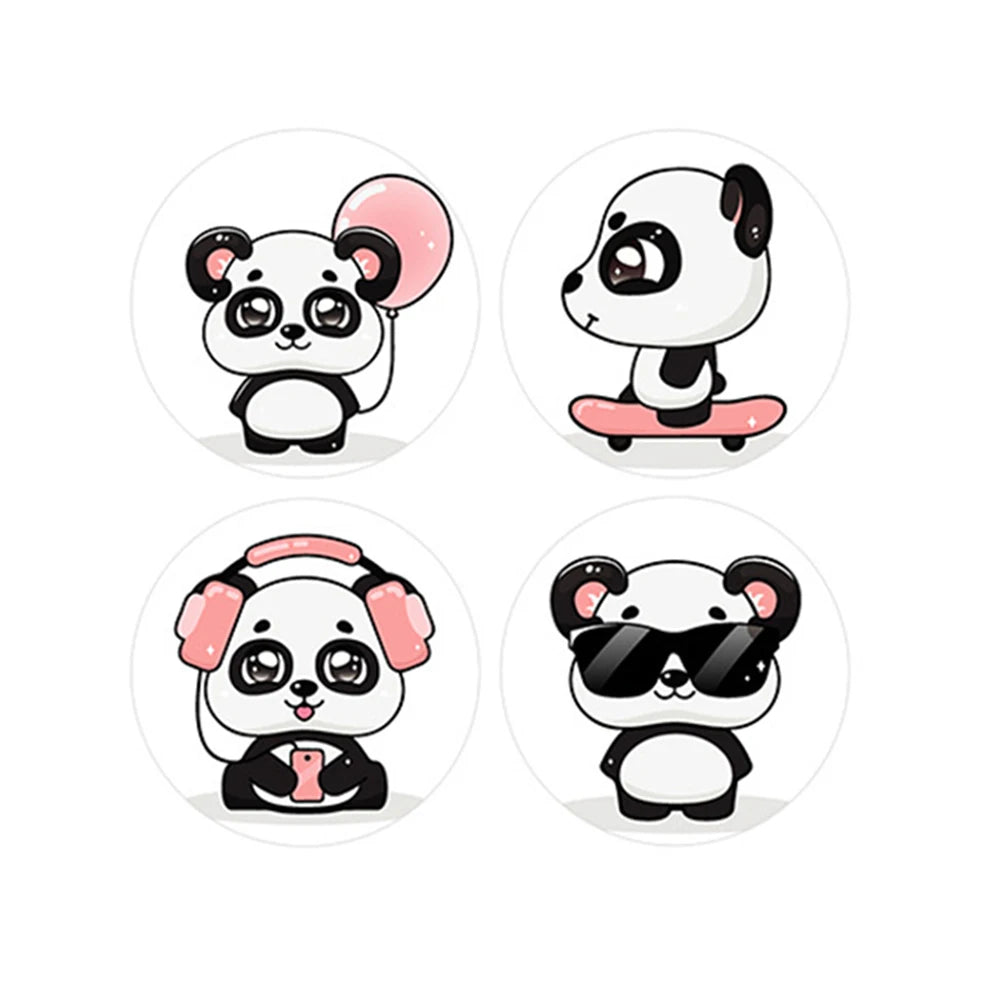 100-500pcs Cute Cartoon Panda Stickers Reward Sticker for Kids Gift Wrapping Decor Envelope Sealing Labels Stationery Stickers