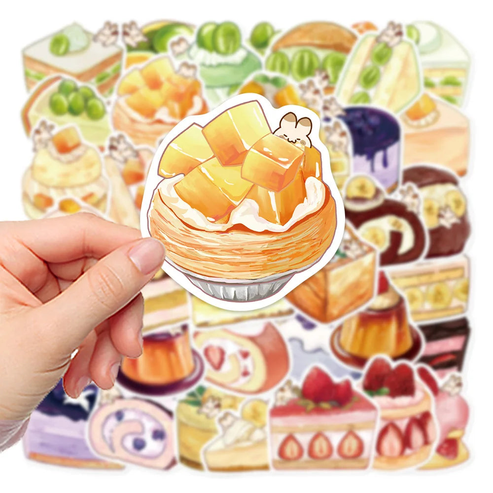 Cute Cartoon Food Cake Dessert Bunny Sticker Packs