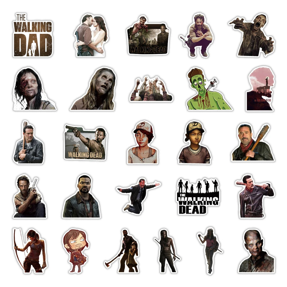 10/30/50pcs TV Show “The Walking Dead” Sticker Packs