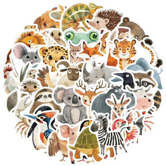 Cute Animal Stickers for Suitcase, Skateboard, Laptop, Luggage, Phone, Car - 10/30/50pcs
