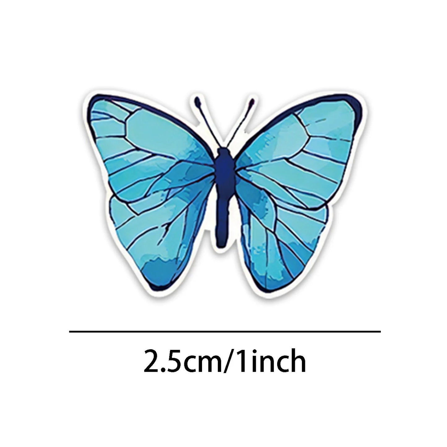 500Pcs /1 Rolls 2.5cm/1inch Butterfly Flower Shaped Sticker Decoration Gift Box Sticker Label Stationery Sticker