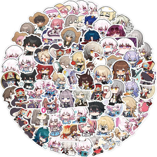 Honkai Star Rail Anime Stickers Pack - Laptop, Skateboard, Luggage Decals