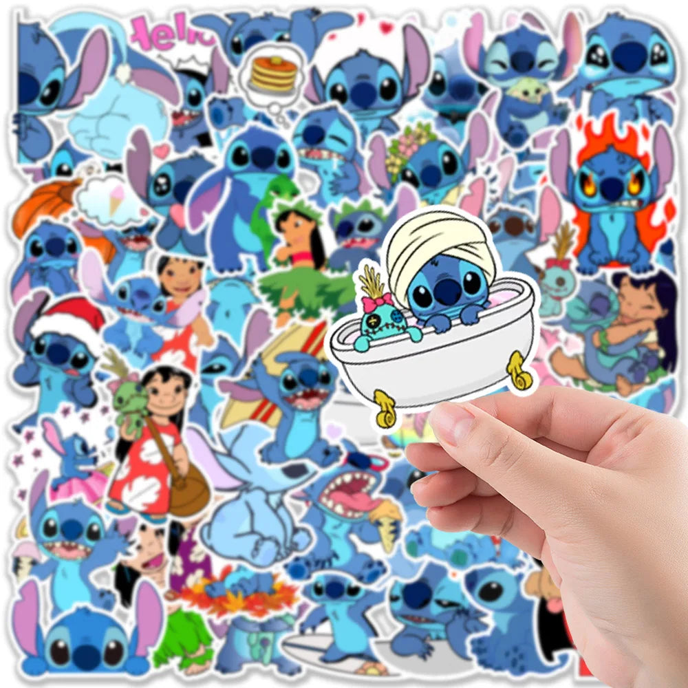 10/30/50pcs Anime Cartoon Stitch Girl Stickers Waterproof Skateboard Guitar Suitcase Laptop Motorcycle Graffiti Sticker Kids Toy