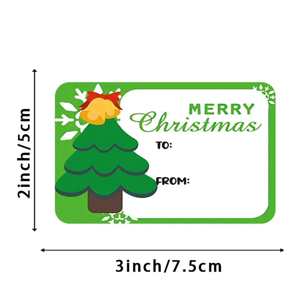 50-250pcs Christmas Sticker Sealing Sticky Labels Aesthetic Kraft Paper Thank You Stationery Supply Decorative Scrapbook lables