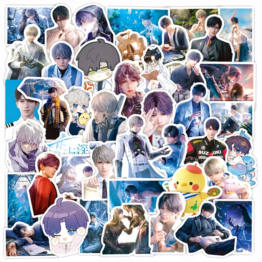50pcs Cartoon Male God Graffiti Stickers for Helmets, Desktop, Wall Decoration, DIY