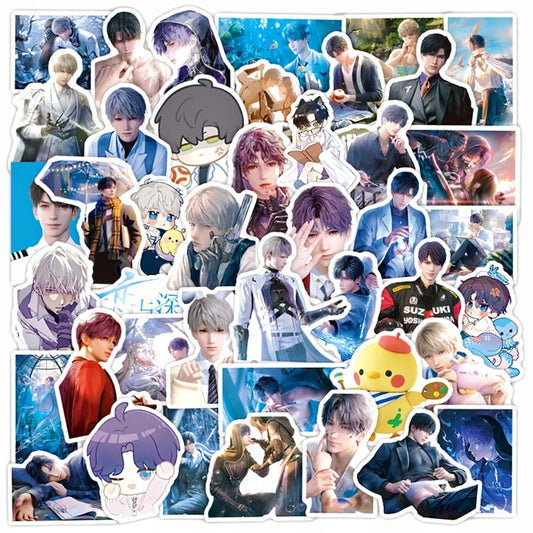 50pcs Cartoon Male God Graffiti Stickers for Helmets, Desktop, Wall Decoration, DIY