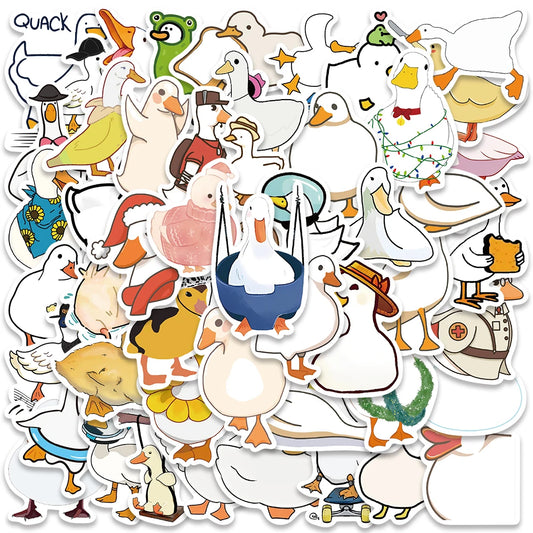 50PCS Cute Duck Stickers for Laptop, Scrapbooking, Bicycle, Luggage, Kid Toy Decals