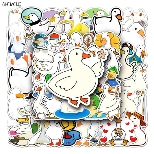 Cartoon Duck Stickers Pack for Kids - DIY, Helmet, Skateboard, Laptop, Motorcycle Decals
