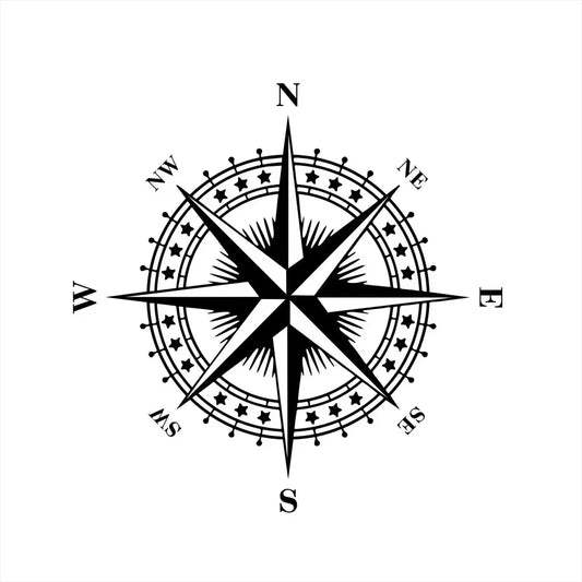 Mountain Adventurers Car Sticker Compass Graphics Truck Decoration Rv Camper Suv Side Hood PVC Auto Accessories