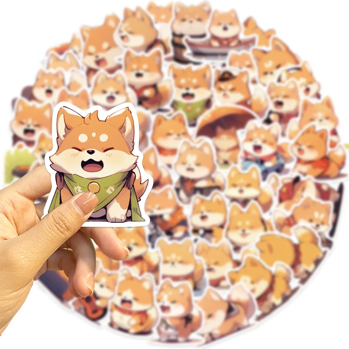 52Pcs Waterproof Puppy Stickers for Car, Luggage, Guitar
