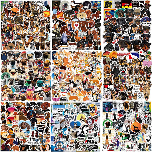50pcs Cute Dog Stickers: Corgi, German Shepherd, Shar Pei, Dachshund, Husky - Laptop, Phone, Car Decoration