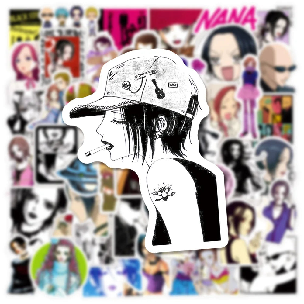 10/30/50PCS Anime NANA Stickers Cool Graffiti Decals DIY Decoration For Phone Laptop Stationery PVC Waterproof Sticker Toys Gift