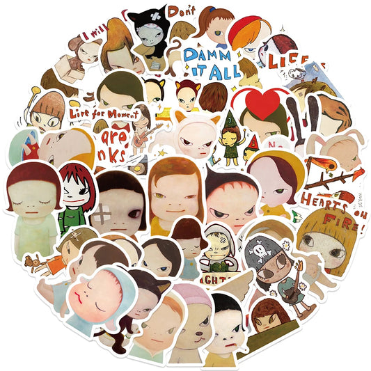 Nara Yoshitomo Cartoon Art Stickers 10/30/50pcs Skateboard Notebook Phone Suitcase Fridge