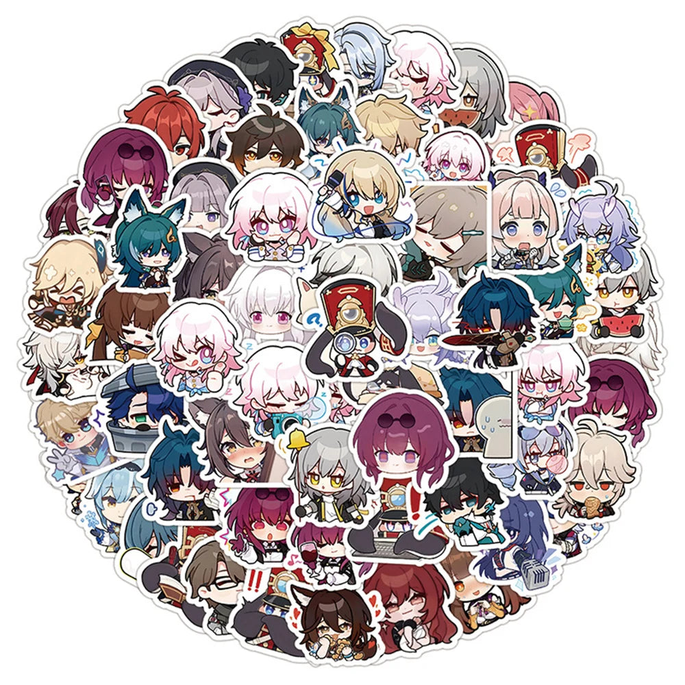 10/30/50/100pcs Anime Cartoon Honkai: Star Rail Sticker Packs