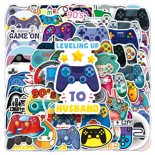 100 Cartoon GamePad Graffiti Stickers for Laptop, Guitar, Skateboard, Suitcase - Personalized Decoration