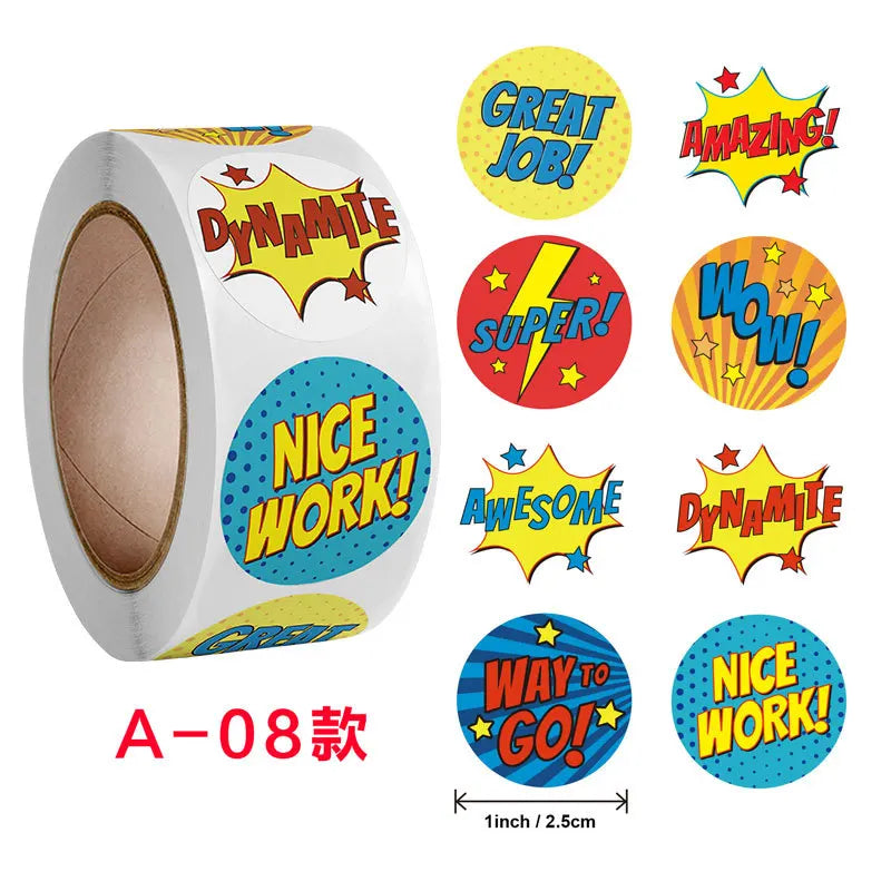 100-500PCS  Children's Stickers New Cartoon Rolling Packaging Stickers Photocard Decor Labels for Kids Package  home made