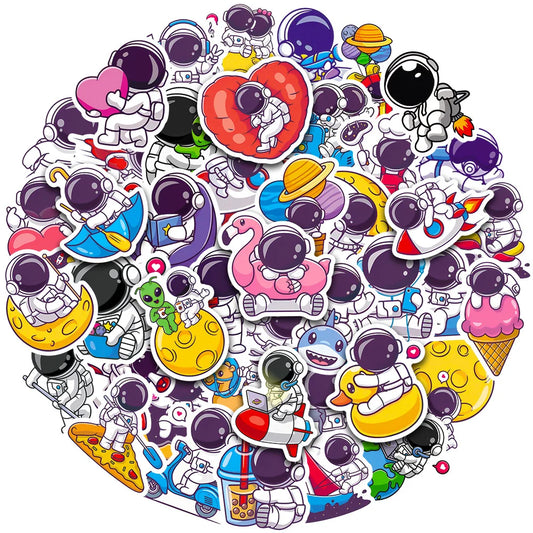 50pcs Astronaut Stickers Vinyl Decals for Kids Gifts