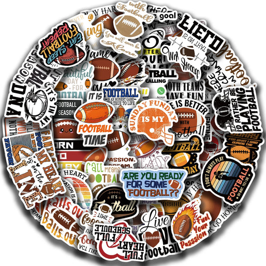 50 Football Stickers for Phone, Luggage, Skateboard, DIY