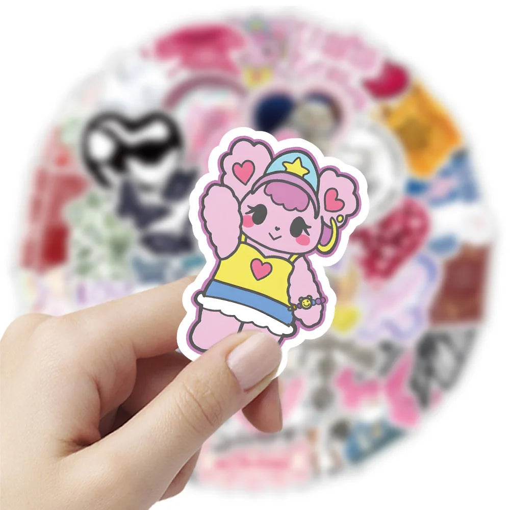 10/30/50PCS Cute Pink y2k Stickers Decoration Cartoon Decals DIY Phone Fridge Suitcase Guitar Scrapbook Helmet Car Sticker Toys