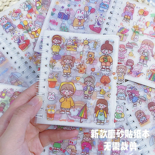Frosted Cartoon Stickers Waterproof Journal DIY School Supplies