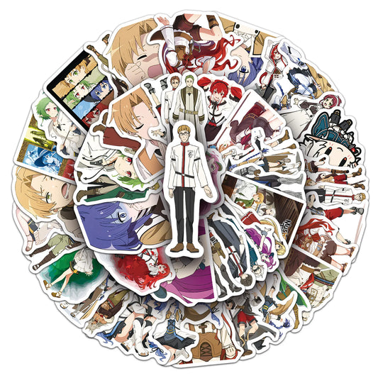 Mushoku Tensei Jobless Reincarnation Stickers Pack - Anime Cartoon Decoration for Fridge, Luggage, Laptop, Phone
