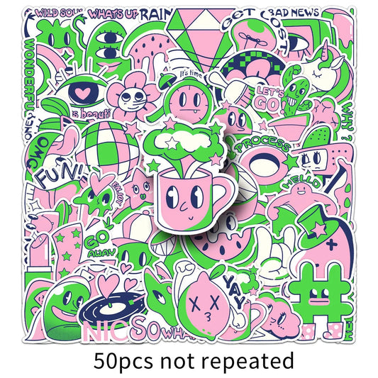 Cartoon Graffiti Stickers 10/30/50PCS Waterproof PVC Skateboard Notebook Decor