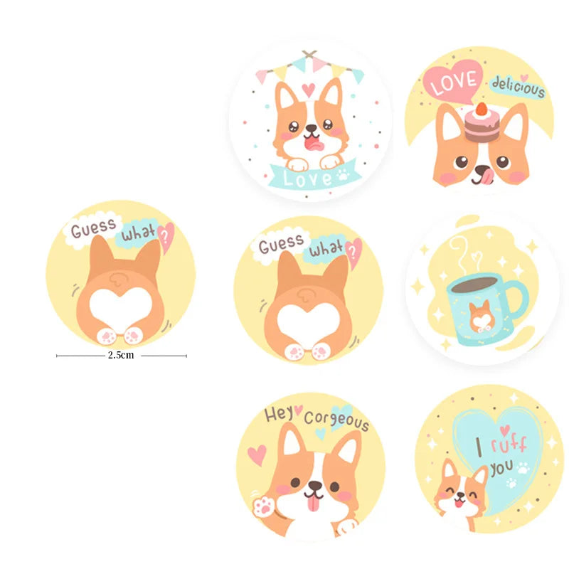 100-500pcs Kids Reward Stickers Puppy Dog Cat Encouragement Labels for Teachers Cute Animals Sticker Stationery Pegatinas