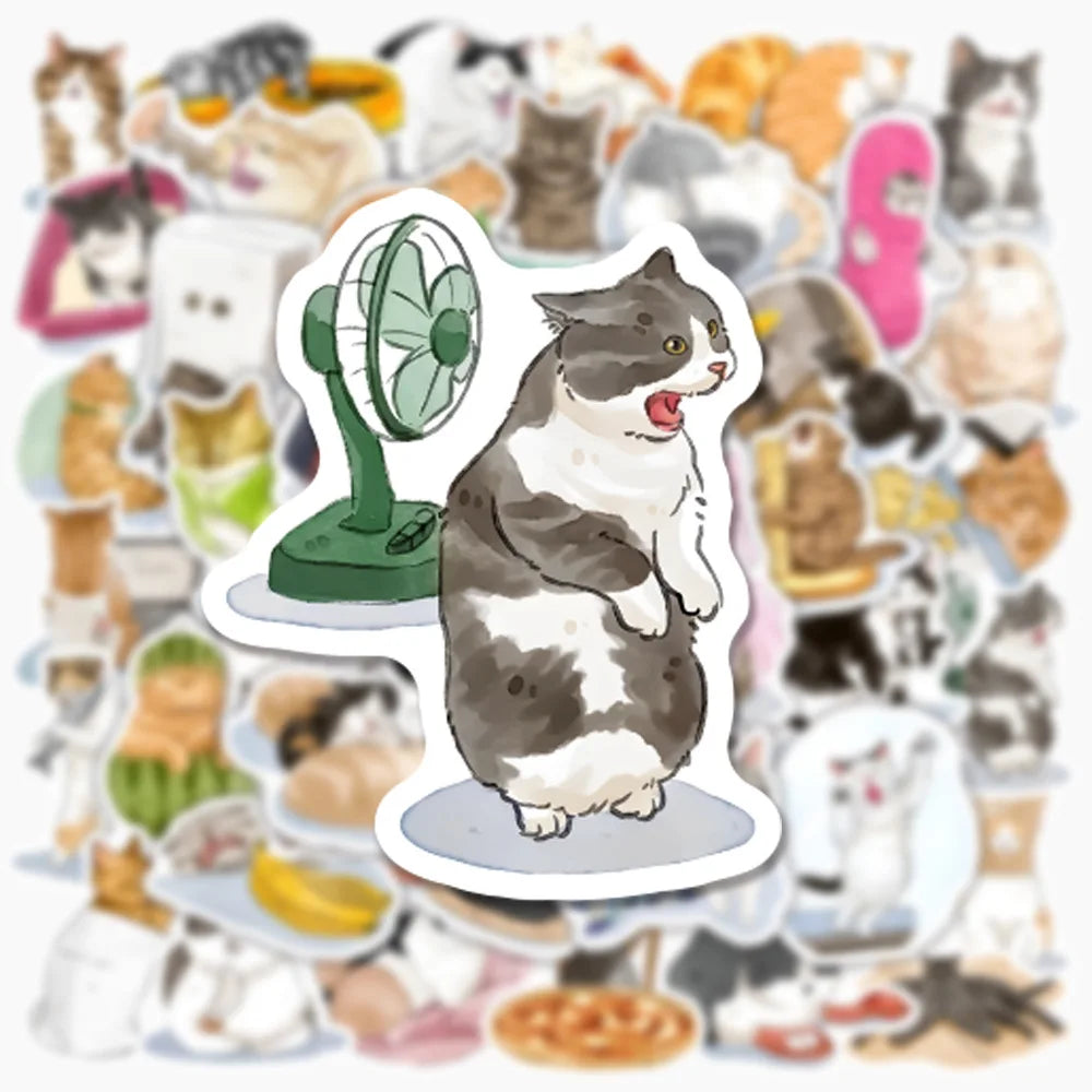 10/30/50PCS Kawaii Cats Stickers Cute Cartoon Decals Decoration DIY Suitcase Phone Fridge Notebook Waterproof Sticker Graffiti