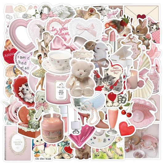 Kawaii Cartoon Cat Stickers 10/30/60pcs - Laptop, Suitcase, Fridge, Scrapbook, Guitar Decor