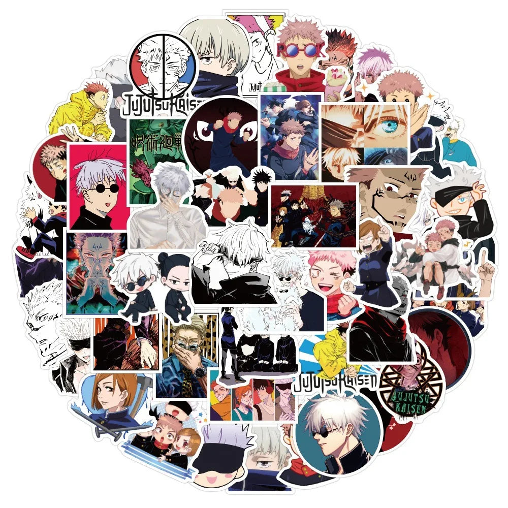 50pcs Anime Graffiti Stickers Waterproof for Laptop Phone Car Cup Decor
