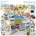 50pcs Cartoon Sarcastic Stickers Decals For Phone Laptop Refrigerator Notebook Suitcase Aesthetic Waterproof Stickers