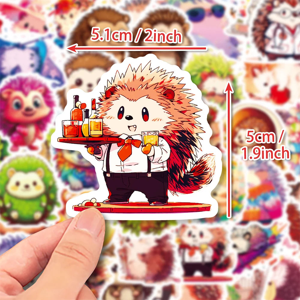 10/30/50pcs Cute Animal Hedgehog Graffiti Stickers Kawaii Aesthetic Decals Laptop Notebook Phone Decoration Sticker Kids Toys