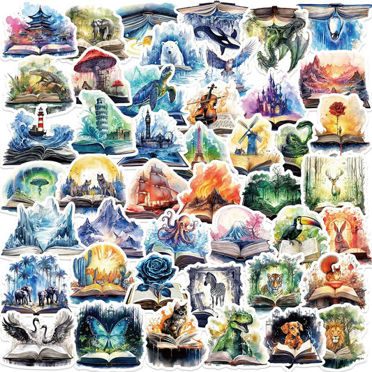 Cartoon Animal Stickers for Laptop, Water Bottle, Phone, Kids Toys (10/30/50pcs)