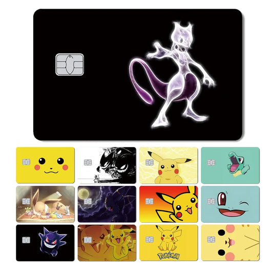 Pokemon Card Sticker Cover: Mewtwo, Eevee, Pikachu, Gengar
