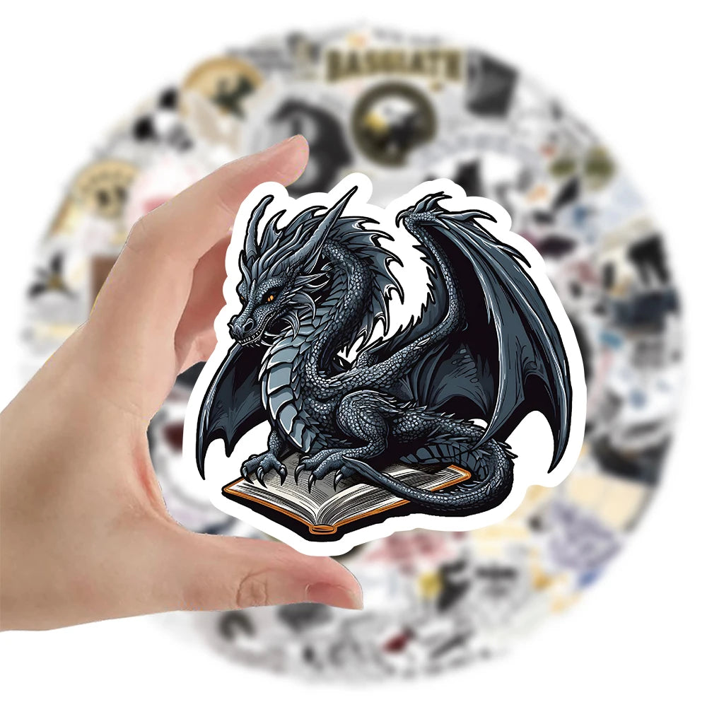 10/30/50/100pcs Fantasy Fourth Wing Novel Dragon Sticker Packs