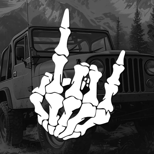 Skull Finger Car Stickers - Cool, Creative, Fun Design
