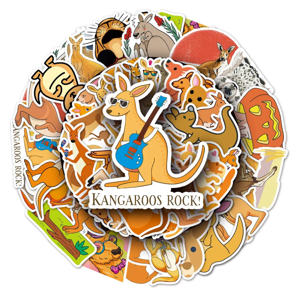 10/50Pcs Kangaroo Stickers Planner Decoration DIY /hand Book Diary Journal Stationery Animal Sticker Kawaii Stickers