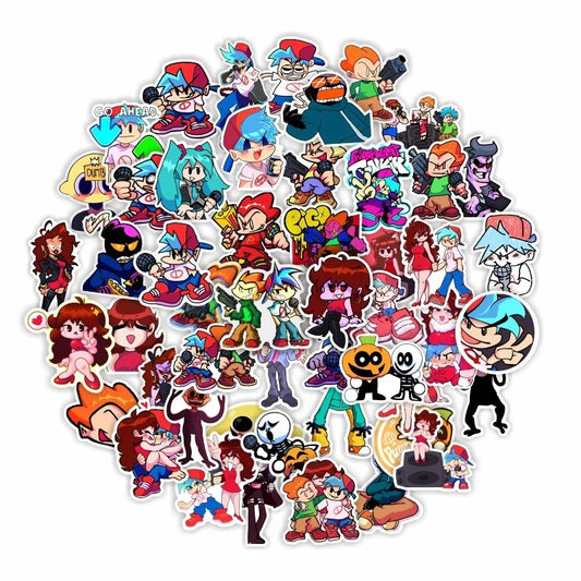 50pcs Friday Night Funkin Stickers for Luggage, Water Bottles, Phones, Laptops, and More