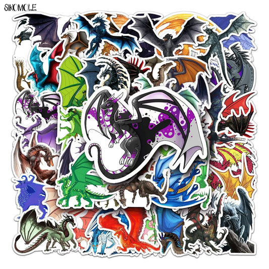 Cartoon Dragon Stickers Pterosaur DIY Kids Laptop Fridge Scrapbook Decals