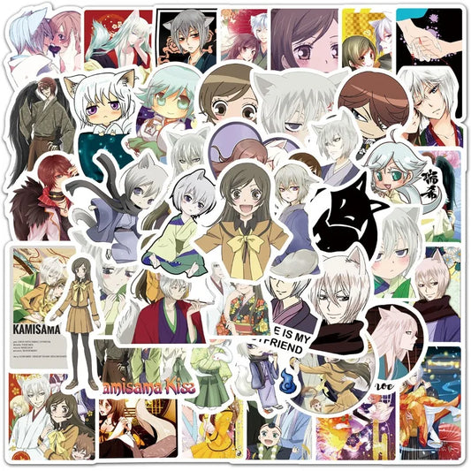 50pcs Kamisama Love Anime Stickers for Laptop, Phone, Car, Scooter, Suitcase, Cup, Stationery, Refrigerator Decoration