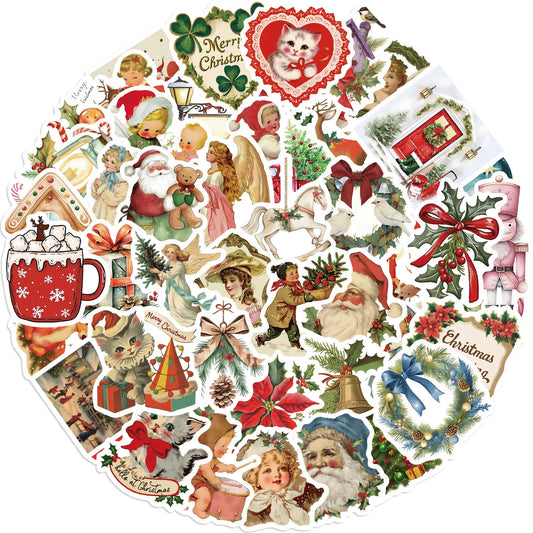 Romantic Christmas Cartoon Stickers for Suitcase, Skateboard, Laptop, Luggage, Phone