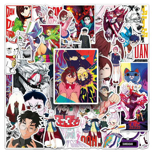 Cartoon DAN DA DAN Anime Stickers PVC Waterproof Skateboard Notebook Toy
