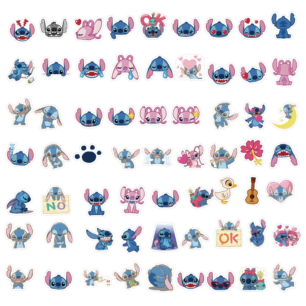 10/30/50/120pcs Disney Cute Cartoon Lilo & Stitch Stickers Diary Laptop Phone Luggage Skateboard Graffiti Decals Fun Classic Toy