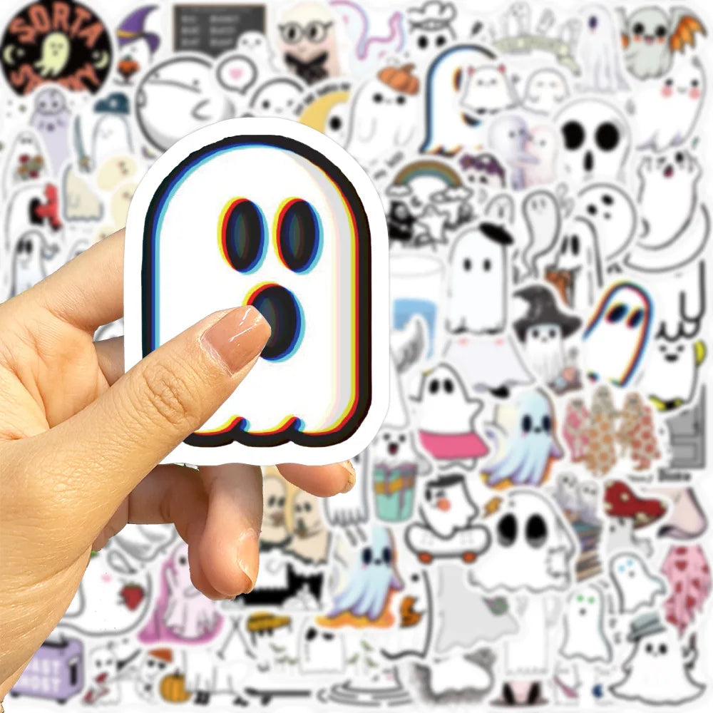 50/100Pcs Waterproof Halloween Demon Kawaii Sticker Decoration Notebook Stickers Scrapbooking DIY Journal Halloween Graffiti