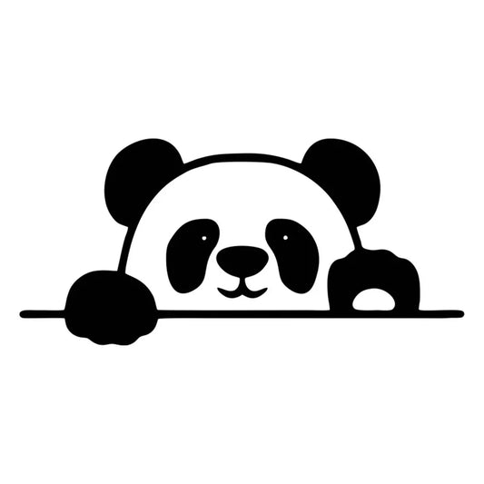 Panda Car Stickers Vinyl  Creative Decal Cute Occlusion Scratch Refrigerator Air Conditioner Car Accessories