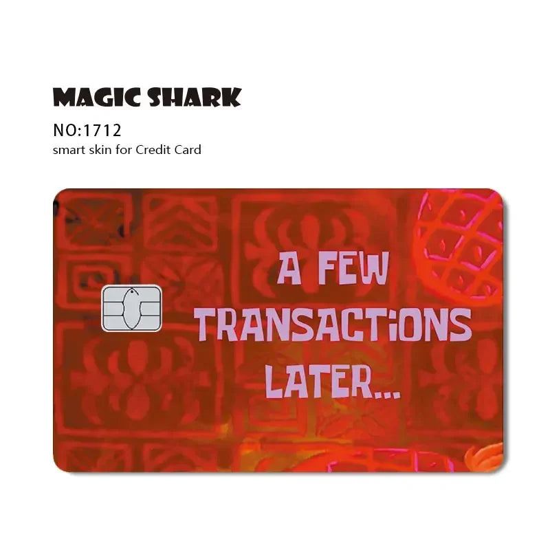 Conch Money Bow Anime Meme Credit Card Sticker Skin