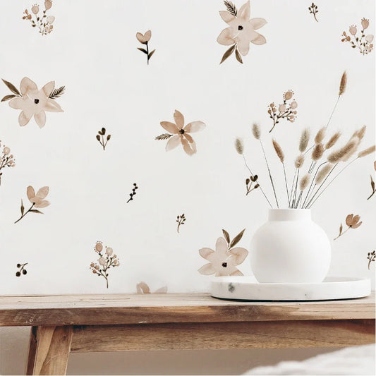 Watercolor Flower Wall Stickers Nursery Vinyl Decals Home Decor
