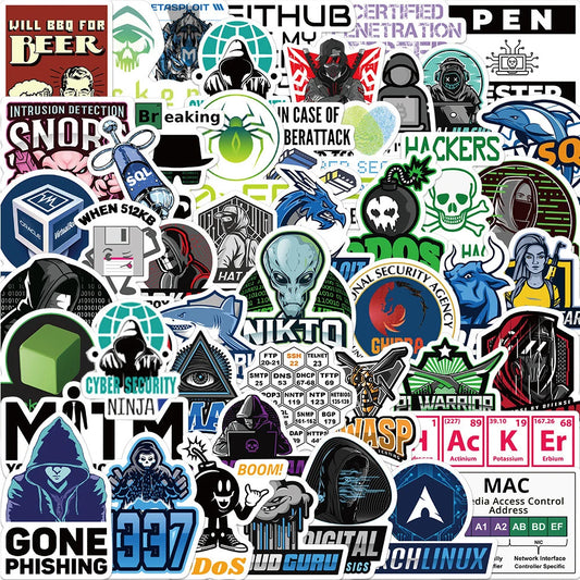 Cool Java Hacker Programming Stickers Decal Pack - Laptop, Motorcycle, Luggage, Skateboard, Car, Waterproof