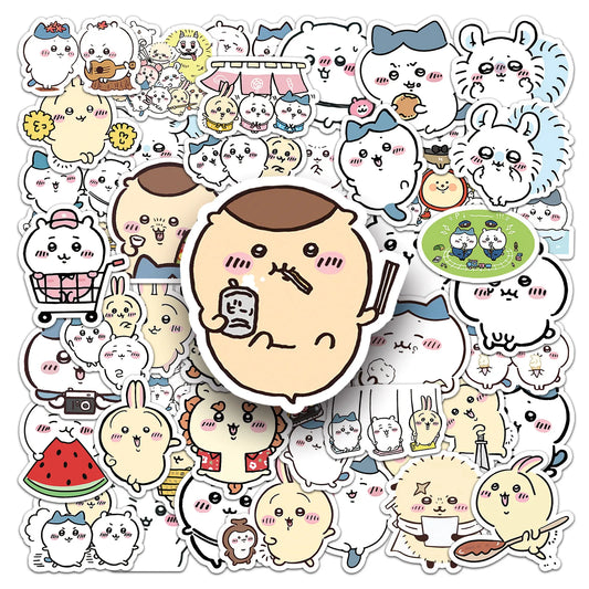 Chiikawa Cartoon Stickers 10/30/50PCS for Laptop Phone Guitar Car Bike Skateboard Decals Kids Gift