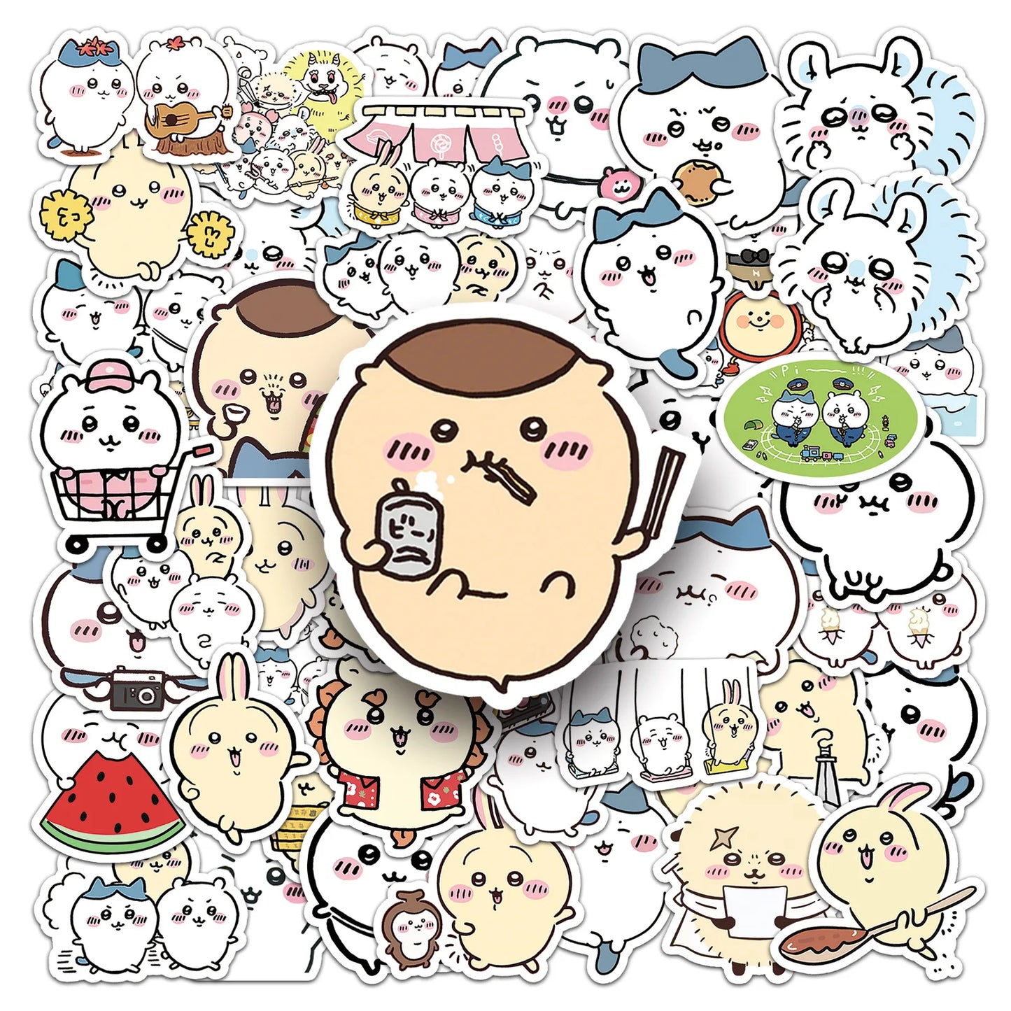 Chiikawa Cartoon Stickers 10/30/50PCS for Laptop Phone Guitar Car Bike Skateboard Decals Kids Gift